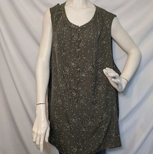 Ava Viv | olive polka dots | sleeveless | 4X | NWT